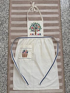 Vintage 1984 Fruit Tree Apron Cottagecore Farmhouse Kitchen